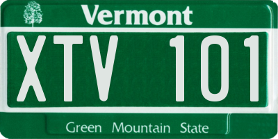 VT license plate XTV101