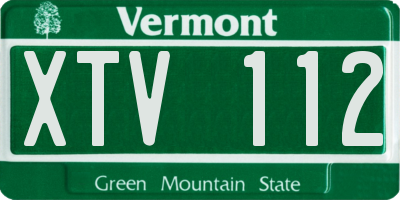 VT license plate XTV112