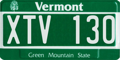 VT license plate XTV130