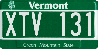 VT license plate XTV131