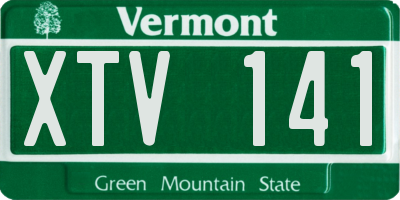 VT license plate XTV141