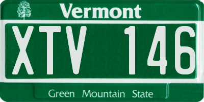 VT license plate XTV146