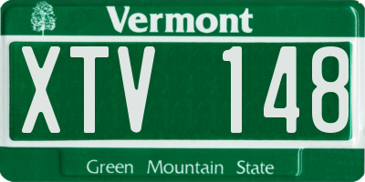 VT license plate XTV148