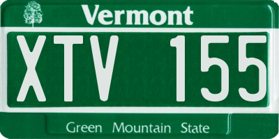 VT license plate XTV155