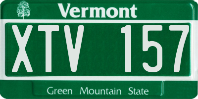 VT license plate XTV157