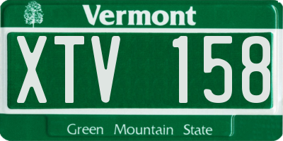 VT license plate XTV158