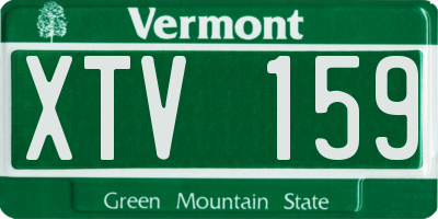 VT license plate XTV159