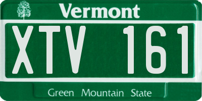 VT license plate XTV161