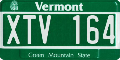 VT license plate XTV164