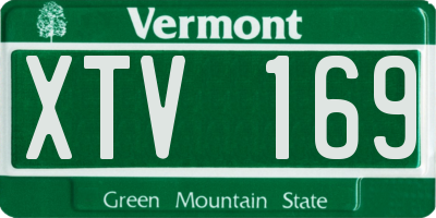 VT license plate XTV169