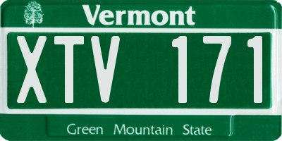 VT license plate XTV171