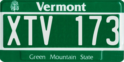 VT license plate XTV173