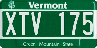 VT license plate XTV175