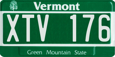 VT license plate XTV176