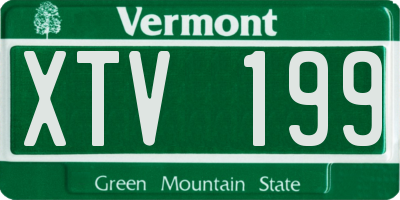 VT license plate XTV199