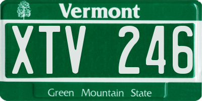 VT license plate XTV246