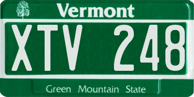 VT license plate XTV248
