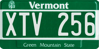 VT license plate XTV256
