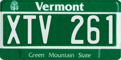 VT license plate XTV261