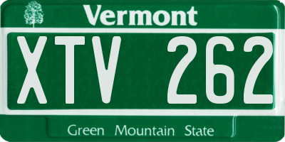 VT license plate XTV262