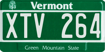 VT license plate XTV264