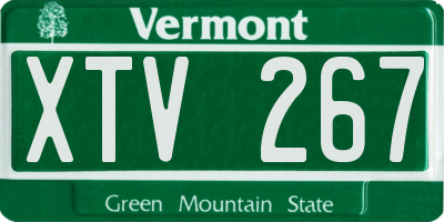 VT license plate XTV267