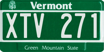VT license plate XTV271