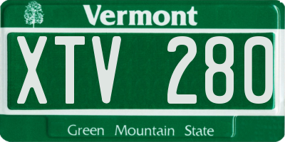 VT license plate XTV280