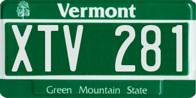 VT license plate XTV281
