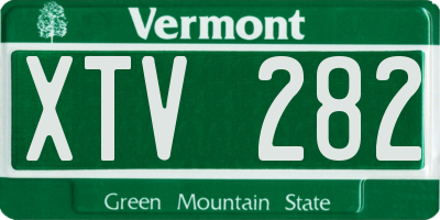 VT license plate XTV282