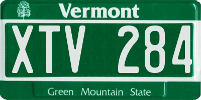 VT license plate XTV284