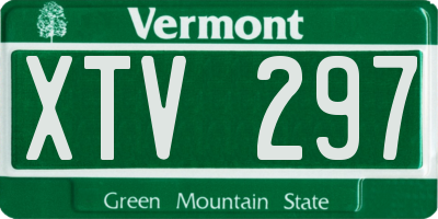 VT license plate XTV297