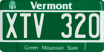 VT license plate XTV320