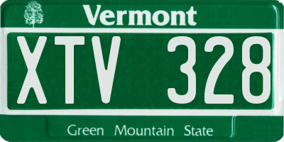 VT license plate XTV328