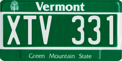 VT license plate XTV331