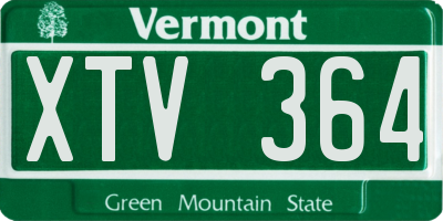 VT license plate XTV364