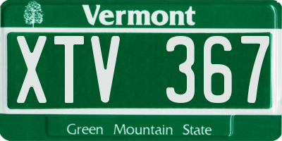 VT license plate XTV367