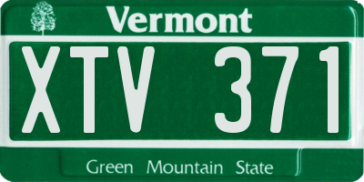 VT license plate XTV371