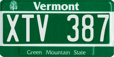 VT license plate XTV387