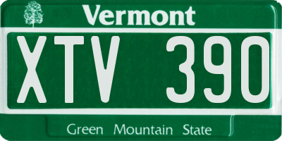 VT license plate XTV390