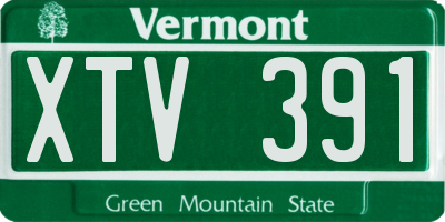 VT license plate XTV391