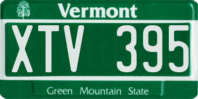 VT license plate XTV395