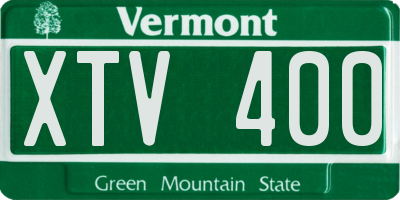 VT license plate XTV400