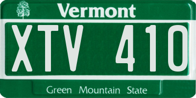 VT license plate XTV410