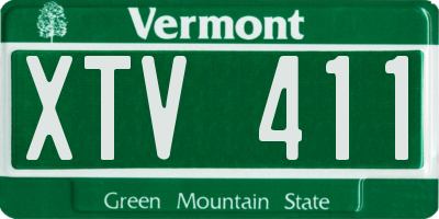 VT license plate XTV411