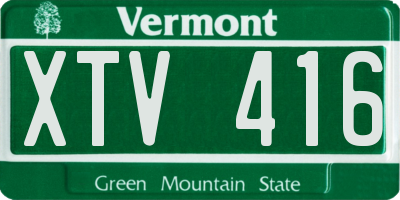 VT license plate XTV416