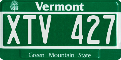 VT license plate XTV427