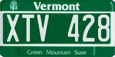 VT license plate XTV428