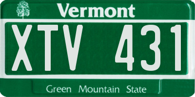 VT license plate XTV431