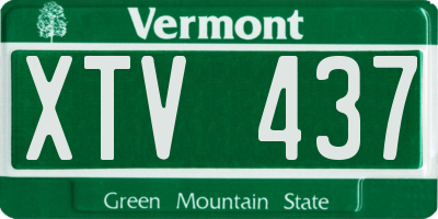 VT license plate XTV437